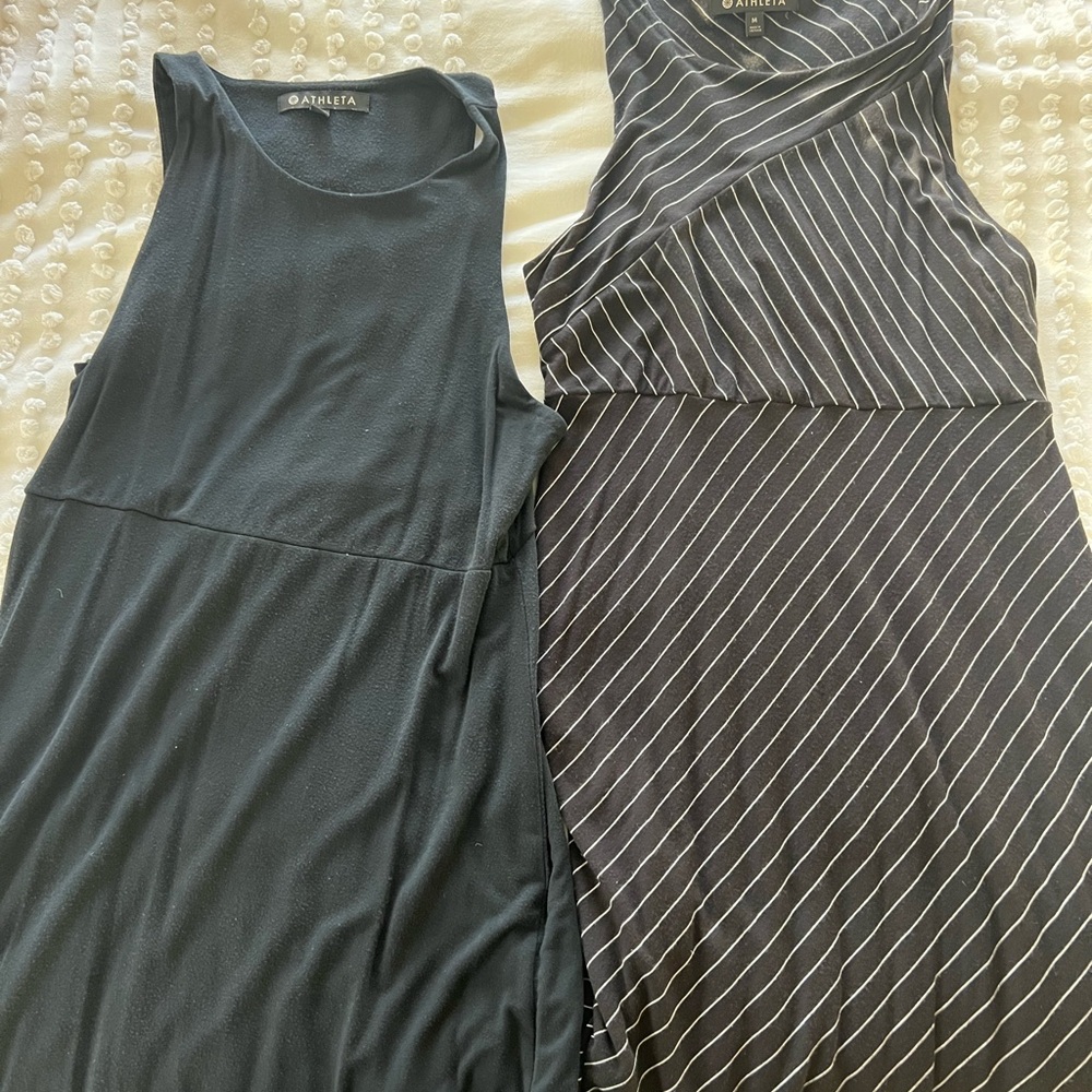 Athleta Black Midi Sleeveless Dress